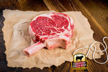 Load image into Gallery viewer, Cut from our well-marbled and properly aged Certified Angus Beef ® Bone-In Ribeye Roasts. Beautifully frenched and expertly trimmed, and weighing 1 1/4 lbs. each, these steaks will satisfy even the heartiest of appetites!