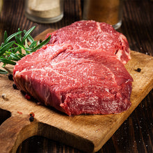 Load image into Gallery viewer, These beautiful steaks are cut from the very center of our aged Certified Angus Beef ® Top Sirloins. These Cushion Cut Club Steaks are perfect for any dinner experience.