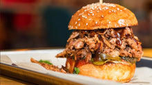Load image into Gallery viewer, Chopped BBQ Pork with sauce that is Hickory Smoked and fully cooked. Just heat and eat