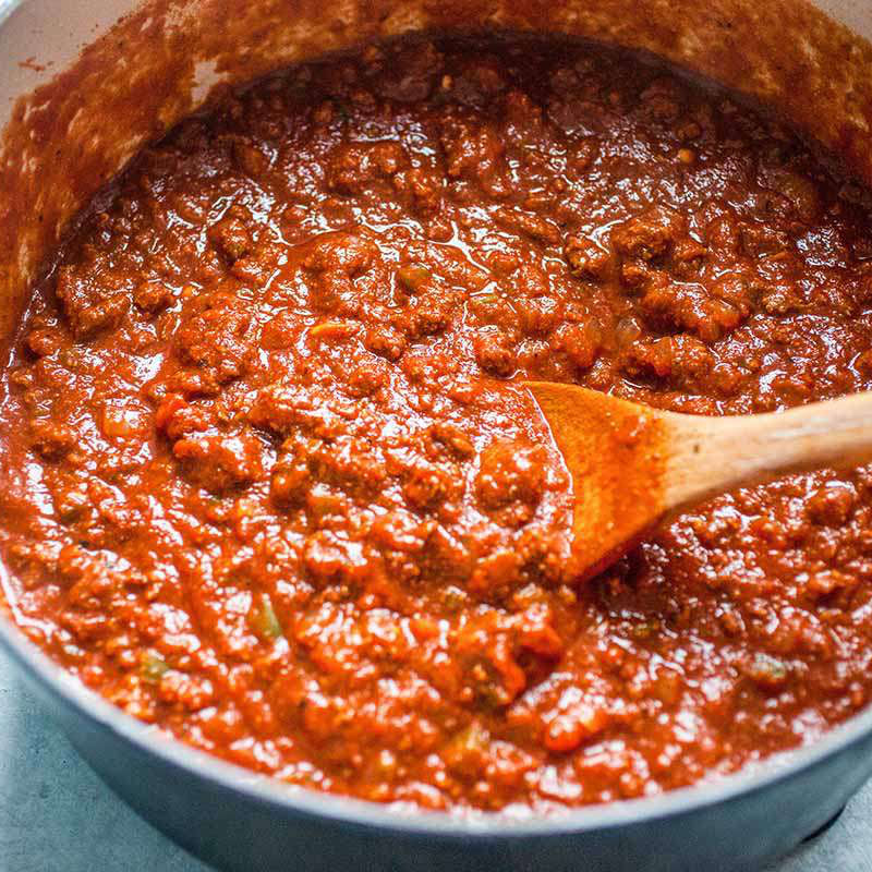 Our delicious pre-cooked Beef Chili is ready to heat & serve, or use on hot dogs at your next cookout!