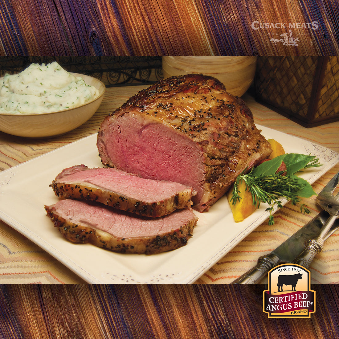 CAB® Hickory Smoked Boneless Prime Rib Roast (Whole/Half) – Cusack