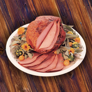 This delicious ham features the same great taste as our Old-Fashioned Bone-In Ham but is boneless for ease and convenience when serving. Slow cooking over hickory chips gives this ham the old-fashioned taste everyone loves. Fully cooked. Ready to heat and serve. 