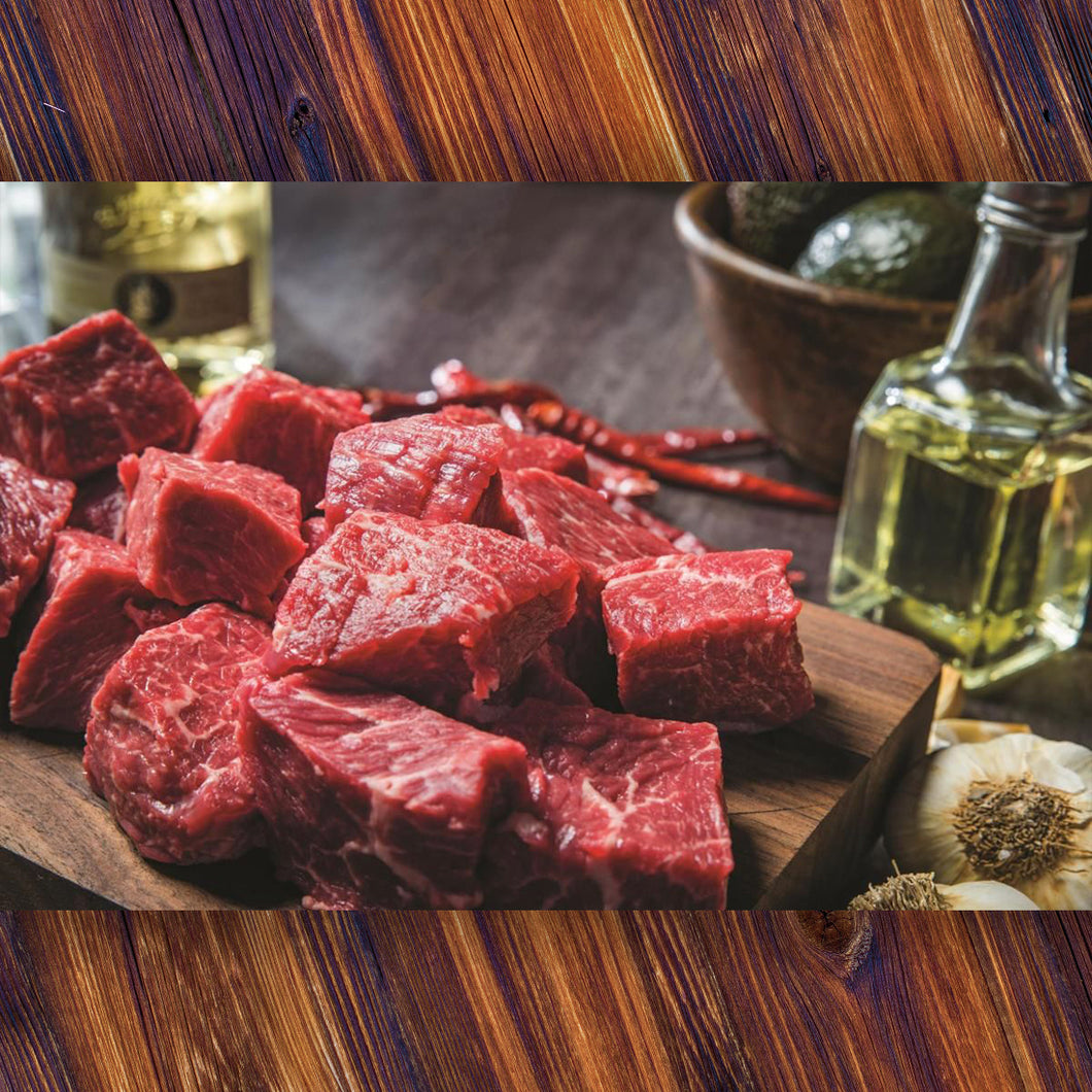 #102304 Hand-Cut Beef Steak Tips - 1 lb PKG